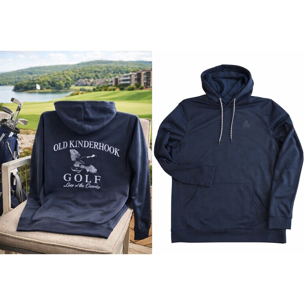 Gerry Hoodie Mens L Navy Golf Old Kinderhook Lake Ozarks Pullover